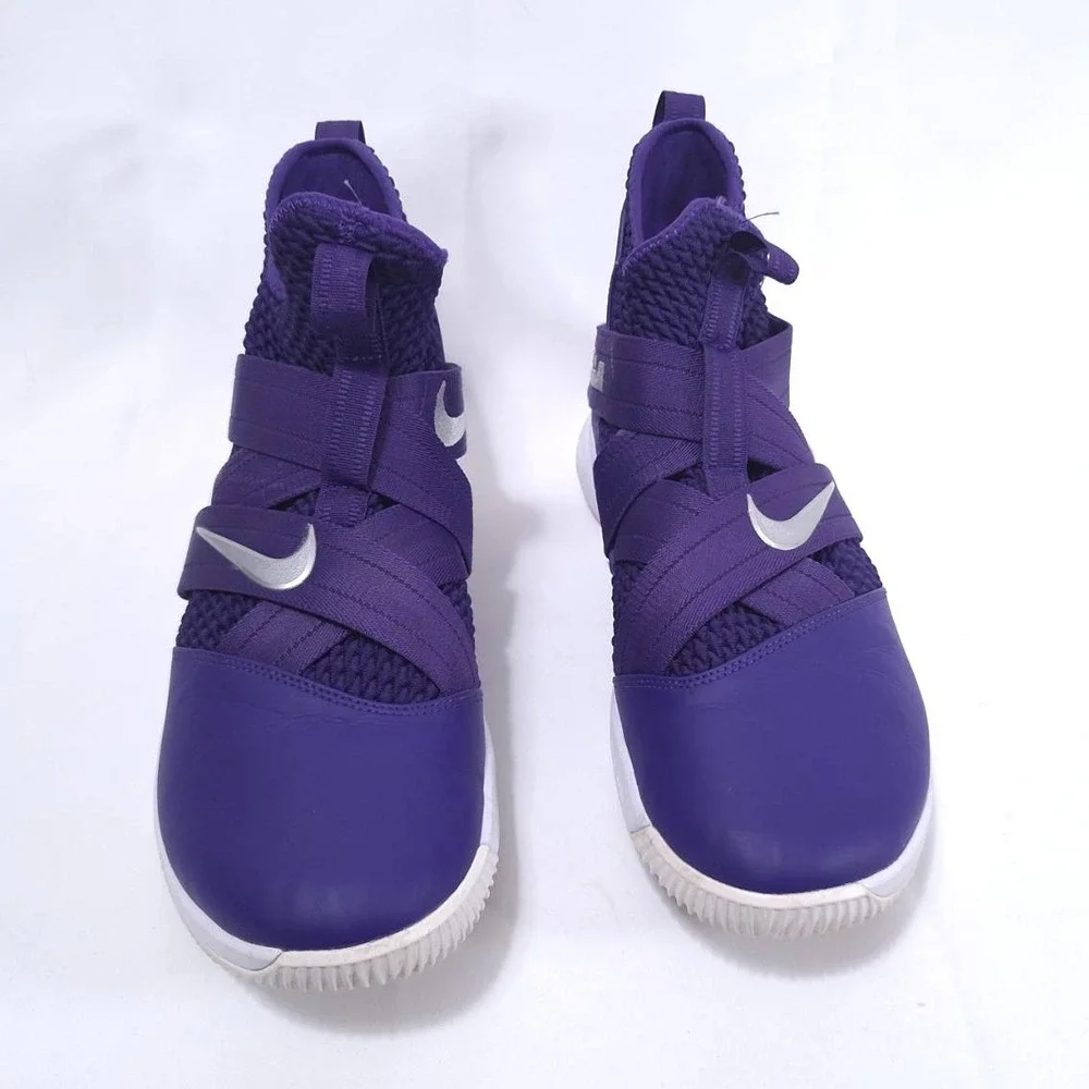 Nike LeBron Soldier 12 XII‎ SFG Purple Silver Basketball Shoes Sz 13.5 Sneakers
